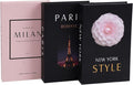3 PCS Faux Decorative Books for Home Decor-Coffee Table Books Decor-Aesthetic Fake/Faux Books for Decoration,libros Decoration for Coffee Table, Shelf Accessories (3-Paris/Milan/Newyork)