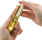 Mezuzah with Scroll for Door, Enamel&Zinc Alloy Blessing Mezuzah Case for Door, Colored Painted Mezuzha Scroll Kosher for Jewish Gifts/Jewish Decor, Christmas (Blue, 5 * 0.86 in)