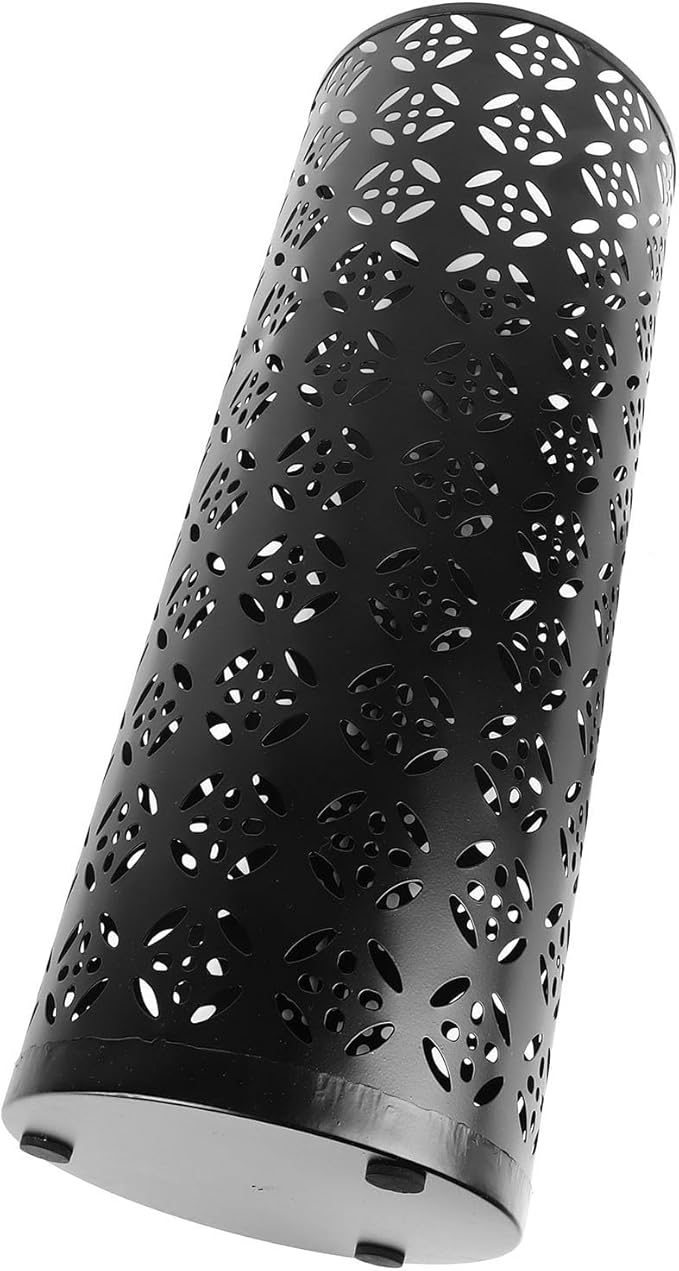 Umbrella Stand, Metal Umbrella Holder, Indoor Umbrella Rack Organizer with Hollow Design, Umbrella Storage for Entryway, Office, Home (Black)