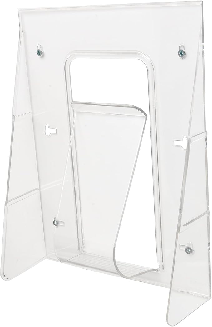 Deflecto Stand-Tall Wall Magazine Holder, Wall Mount Display, Break-Resistant Pocket, Clear, 9-1/8"W x 11-3/4"H x 2-3/4"D (55501)