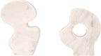 Decorative Abstract Marble Sculptures, Set of 2 Styles, White
