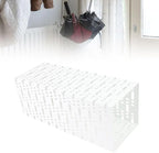 ZJchao Square Umbrella Holder Stand Rack Metal Freestanding for Wet Umbrellas with Hollow Design Rust Alloy Compact 16.5x6.5x6.5in for Home Hotel Office Cafe