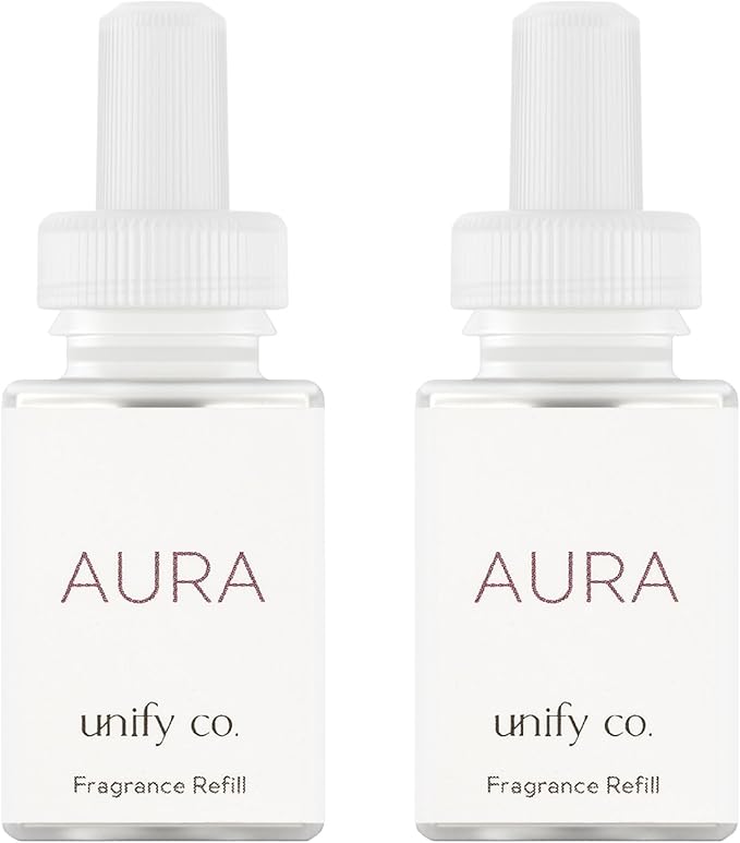 Pura & Unify Co. Home Scent Refill - Smart Air Diffuser - Long-Lasting Luxury Fragrance per Refill - Home Essential - Clean & Safe Diffuser Fragrance - 2 Pack, Aura