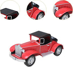 Fenteer Classic Cars Model Collectible Vehicles Desktop Ornament Creative Vintage Decor Car Figurine for Table Centerpiece Home, Red Argent