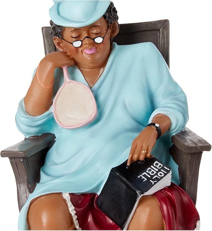 African American Expressions One More Day Lord Figurine – Black Art Home Décor, Sentimental Grandma Keepsake, Faith Inspired Collectible, Mother’s Day Thoughtful Present & Home Accents