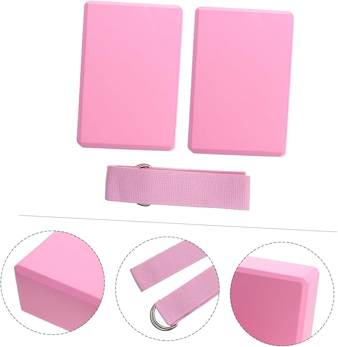 Yoga Resistance Band Set Yoga Blocks and Strap High-Density Non-Slip Exercise Kit for Women for Stretching Dance and