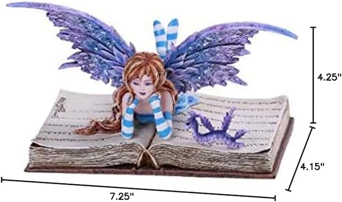 Pacific Giftware PT Amy Brown Art Original Collection Bookworm FAE Resin Collectible Figurine