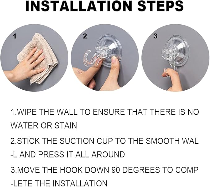 8Pcs Clear Suction Cup Wreath Hanger, 22LB Large Plastic Shower Suction Cup Hooks 2.75" Removable Reusable Waterproof Heavy Duty Wreath Holder for Glass Door Bathroom Kitchen Window Towel Wall Tile