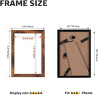 Giftgarden 4x6 Picture Frame Set of 18, Lightweight 4 by 6 Frames Bulk for Gallery Wall Photo Hanging and Tabletop Display, Rustic Brown