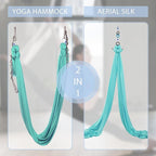 Aerial Silks Yoga Swing Set - 9/11 Yards Aerial Yoga Hammock Kit Anti-Gravity Flying for Fitness, Low/Non Stretch Nylon Tricot Fabric Hardware Included for Dance
