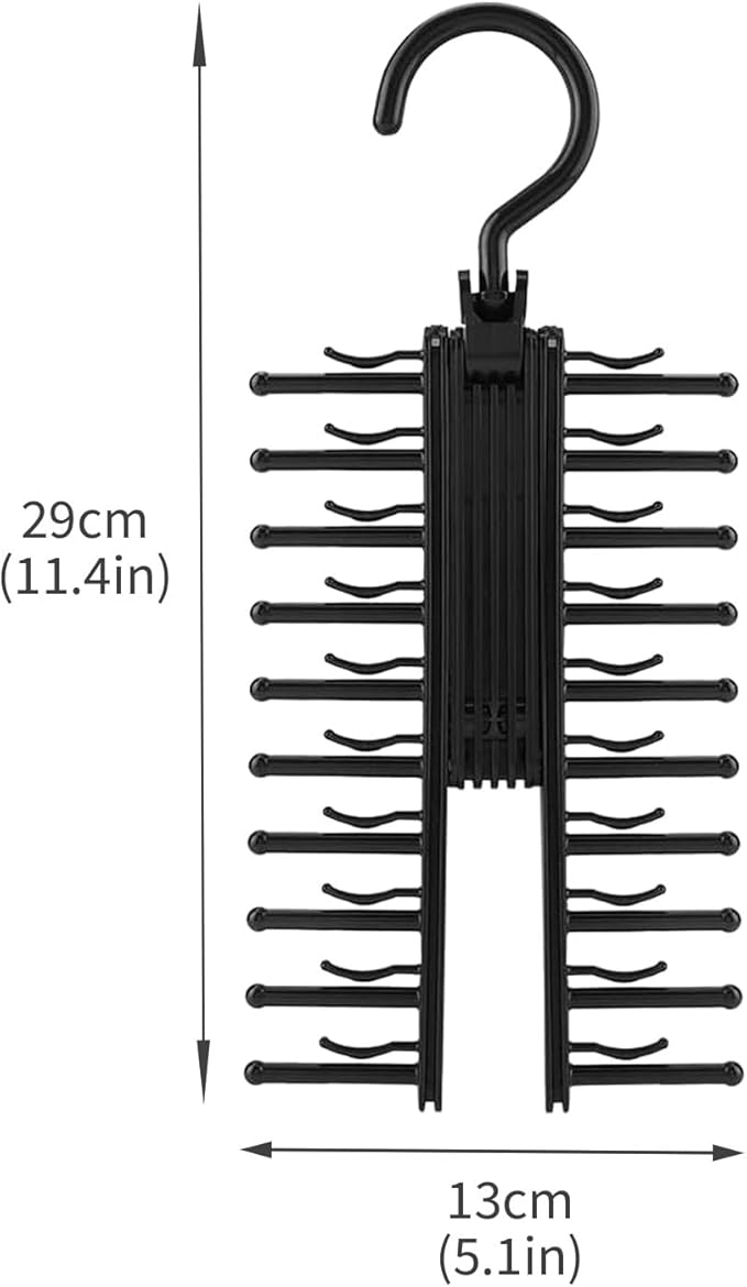 2Pack Belt Hanger,Belt Holder Organizer with Non-Slip Clips,Belt Hanger Wall Mount,Tie Hanger for Closet for Belt, Scarves,Ties, Hats,Camisoles,Bras