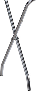 Kings Brand Furniture - Metal Foldable Luggage Rack, Suitcase Stand with Back, Perfect for Guest Room, Bedroom Hotel, Chrome/Black