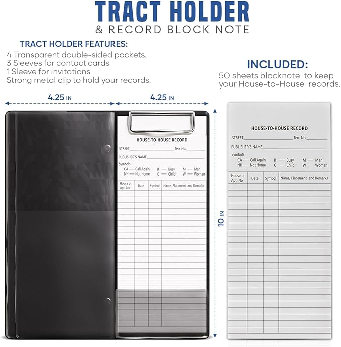 JW Tract Holder for Ministry, JW.org gifts pioneer, jw field service supplies, jw ministry supplies, jehovah witness accessories, jw magazine and tract holder, JW ministry organizer, JW Pioneer Gifts