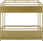 Commercial Metal Umbrella Stand Rack – Heavy Duty Free Standing Organizer with Removable Drip Tray, Entrance Umbrella Organizer for Entryway Home Office Hotel, 26.8x12.6x27.6in (Gold)