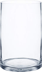 Royal Imports Flower Glass Vase Decorative Centerpiece for Home or Wedding - Cylinder Shape (5" Wide x 7" Tall, Clear)