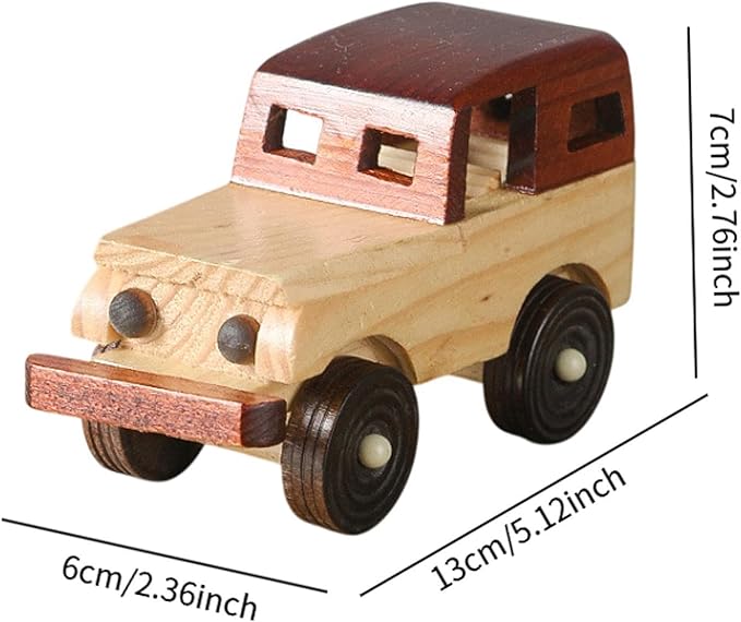 Vintage Car Model,Miniature Automobile Collectible Vehicle Figurine Wooden Ornament for Office, Style B