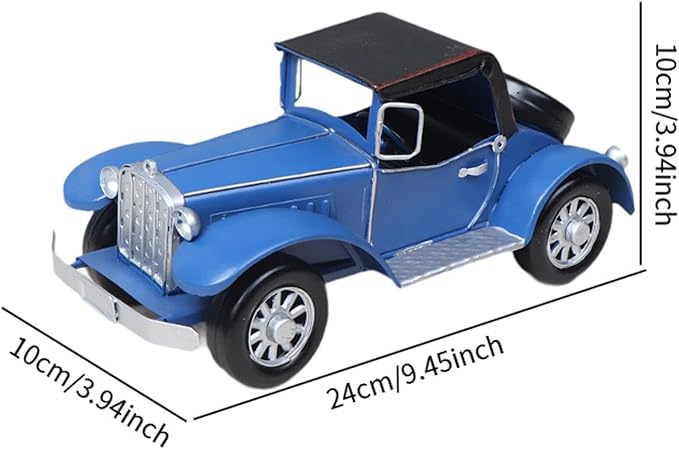 Collectible Vehicles Metal Classic Cars Model for Home Decor, Blue Argent