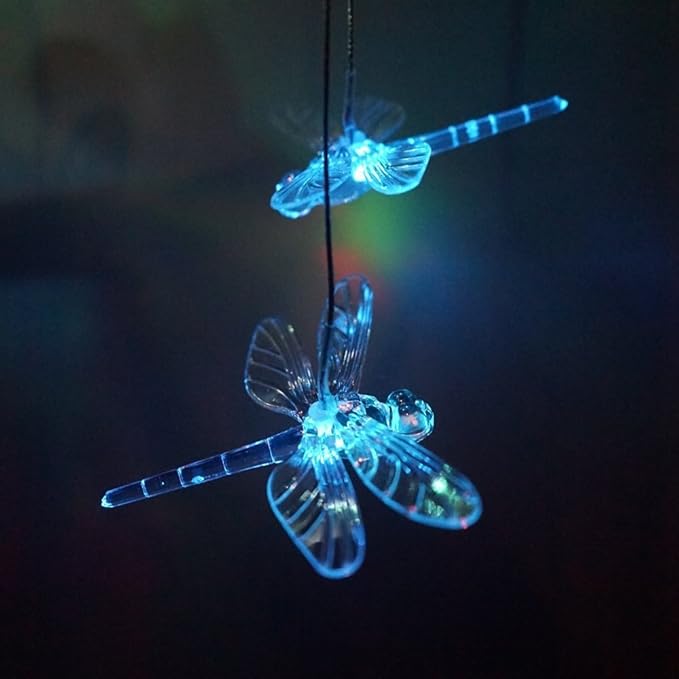 Color-Changing LED Solar Dragonfly Mobile