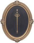 Vintage Wall Sculpture Antique Decoration Pediment Hallway Art Statue for Living Room Office Bedroom Gallery,Handmade Gift Aesthetic Design Royal Scheme (Black & Bronze Scepter)