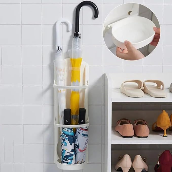 Umbrella Stand, Wall Mounted Umbrella Holder Rack Space Saving Organizer, Umbrella Rack Organizer for Hallway Home Office