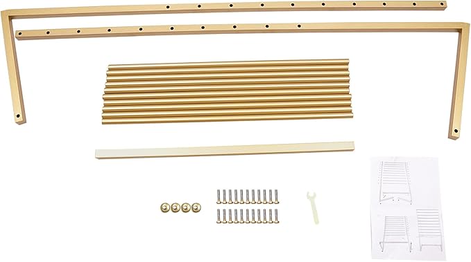Scarf Organizer, Metal Hijab Organizer, 10 Tier Scarf Holder Hanger for Multiple Scarves, Freestanding Hijab Stand Belt Pants Hanging Rack for Home, Commercial, Clothing Store (Gold, 80cm)