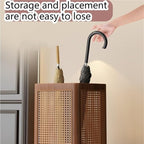 Wooden Umbrella Stand, Decorative Umbrella Basket, Umbrella Holder for Entryway, Vintage Minimalist Rectangular Hollow Umbrella Storage