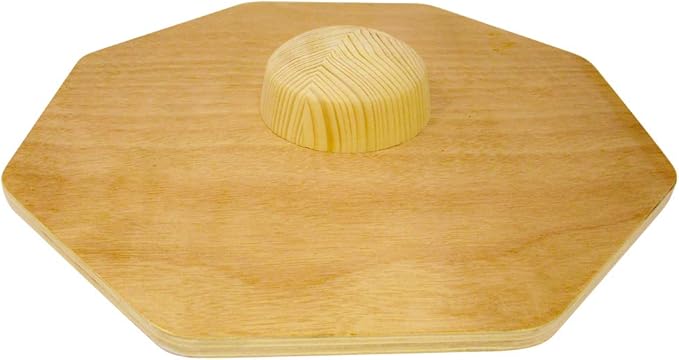Trademark Innovations Wood Octagonal Therapy Exercise Balance Board Wobble Rocker