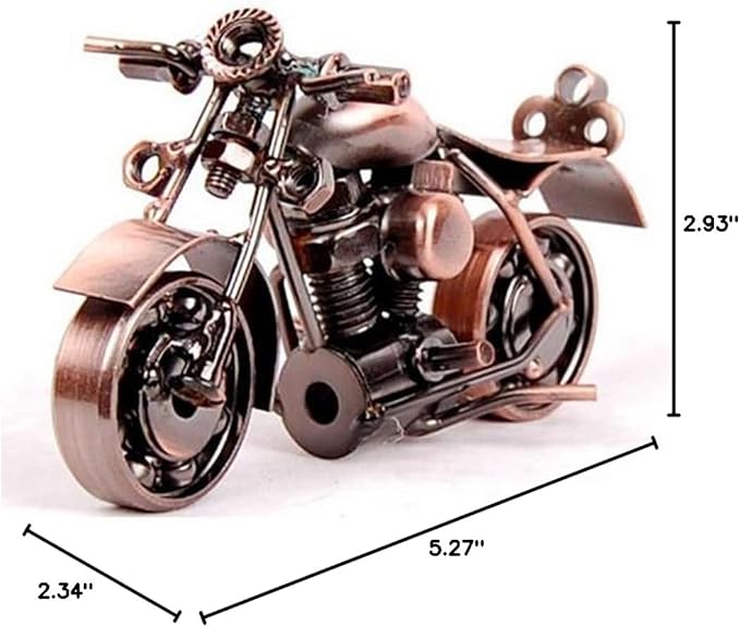 Trebisky Metal Motorcycle Decor Figurine Iron Motorcycle Sculpture Desk Decor Art Gift Vintage Home Office Decor Birthday for Men Friend Dad Son Him (Cruiser)