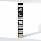 Furinno PASIR 8-Tier Closet Organizers and Storage, Open Shelf, Storage Organizer, 12-Inch Width, for Closet, Bedroom, Blackwood