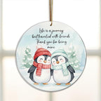 Friendship Christmas Ornament, Penguin Ornament for Best Friends, Friend Ornaments for Women, Gift for Friends, Penguin Ornament, Inspirational Bestie Gifts, Birthday Gift for Best Friend