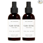 Muse Apothecary Flush Ritual - Aromatic & Refreshing Toilet Spray, Use Before You Go, 4 oz, Infused with Natural Essential Oils - Tonka Bean + Amber + Warm Cedarwood, 2 Pack