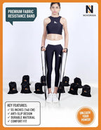 76 Inches Long Heavy Fabric Resistance Bands for Women and Men - Non-Slip, Durable Exercise Bands for Stretching, Yoga, Home Fitness