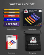 HAPBEAR Pull Up Assistance Bands - Pull Up Bands - Resistance Bands - Exercise Bands Resistance Bands Set of 5 - Workout Bands for Working Out, Stretching, Muscle Training