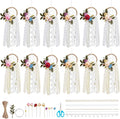 INFUNIY 12set Flower Mini Dream Catcher Kit DIY Dream Catcher Beginner Kit Make Your Own Dream Catcher Kits 6 Inch Small Dream Catchers with Instruction for Teen Room Wall Hanging Car