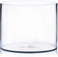 WGV Cylinder Vase, Width 10", Height 8", Clear Wide Large Diameter Flower Glassware, Floral Container, Planter Terrarium for Wedding Party Event, Home Accent Decor, 1 Piece