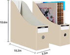 Limitliho 6 Pack Cardboard Magazine Holder for Desk, Book Bins for Classroom Library,Office,Home, 10.6" H x 10.2" L x 3.5" W in Magazine File Holder (Fresh color)