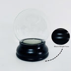 Clear DIY Empty Snow Globe kit Glass Water Globe Jar with Resin Base (80MM)