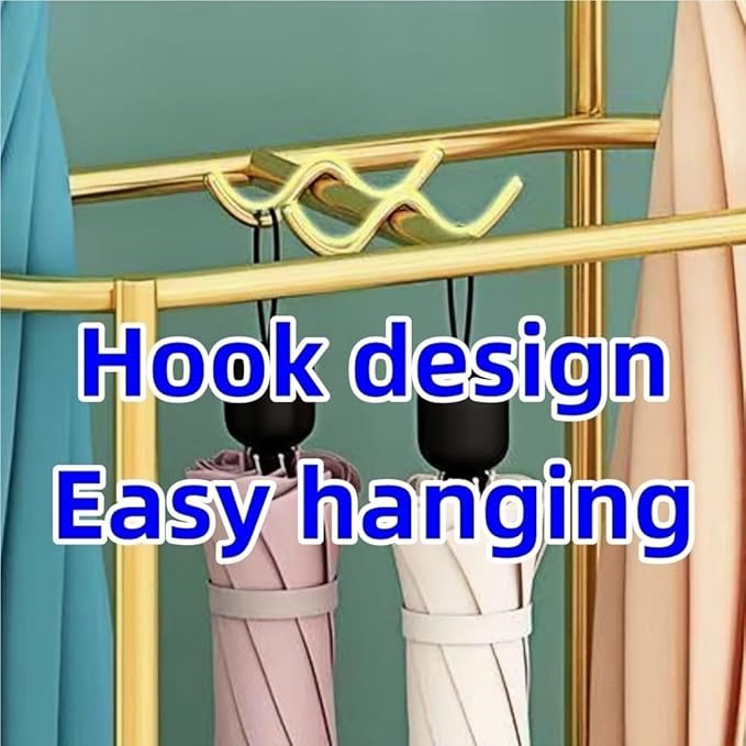 Metal Umbrella Holder, Umbrella Rack with Non-slip Pads, Umbrella Stands with Hook, Freestanding Umbrella Basket for Entryway, Living Room(Black)