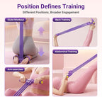 Pedal Resistance Bands with Handles, Upgrade 6-Tube Natural Rubber Foot Pedal Resistance Band for Multifunction Stretching Workout, Abdomen Waist Arms Legs Training