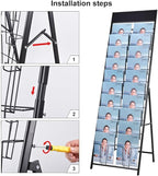 magazine display stand Double A4 width 10 layer brochure display stand for trade show and Public areas (Double A4 width)
