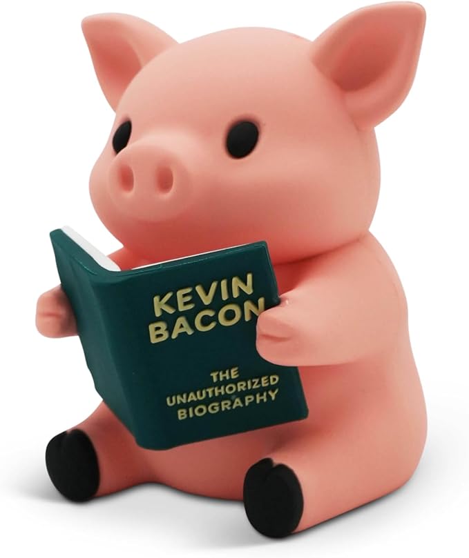 Little Readers – Cute Figurines for Bookshelves, Desks, Terrariums & Home Decor – Book-Loving Animal Statue – Pig