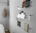 2-Pack Acrylic Magazine Holder Vinyl Records Holder, Display Floating Bookshelves Wall Mounted, Nursery Book Shelves Wall Decor Hanging Magazine Holder for Waiting Room, Living Room, Office
