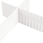 ZOENHOU 60 PCS 12.6 x 2.76 Inch White Drawer Dividers, Adjustable Premium Plastic Drawer Divider Organizers for Makeup Drawers Desktop Kitchen Drawer Organizers and Storage