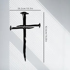 RESACO Wall Cross Jesus Crosses Wall Decor Religious Metal Wall Art Minimalist Decorations for Church Home Office Baptism Decor Gift for a Christian