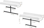 Keebofly Hanging Wall Mounted Jewelry Organizer with Rustic Wood Jewelry Holder Display for Necklaces Bracelet Earrings Ring Set of 2 White,[Patented]