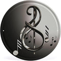 Wall Picture, with Music Symbol Printed Circular Iron Hanging Picture,Wall Art Decor,Home for Bedroom Living Room Bathroom Decor,Iron Painting 11.8X11.8 in