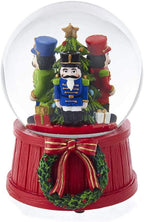 Kurt S. Adler J3257 100mm Wind-Up Musical Nutcracker Snow Globe