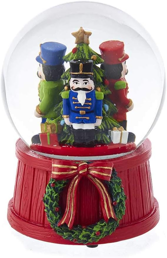 Kurt S. Adler J3257 100mm Wind-Up Musical Nutcracker Snow Globe
