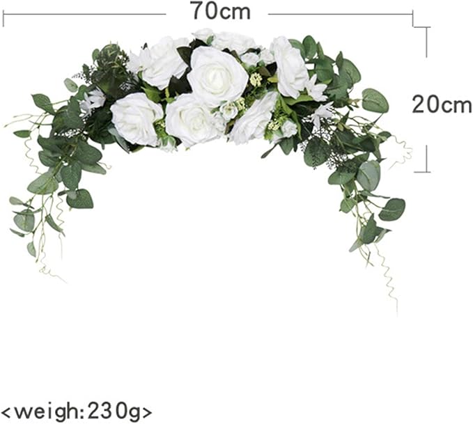 Wedding Arch Swag Artificial Silk Flower Garland Rose Wreath Decorative Floral Arrangement Hanging Wall Festival Event Suitable for