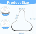 6 Packs Hat Hangers for Closet, Premium Hat Organizer for Baseball Caps, Cap Rack for Organizers and Storage, Space Saving Hangers Holder 50 Hats and Usable for Belt, Scarf, Tie, Bra, Purse